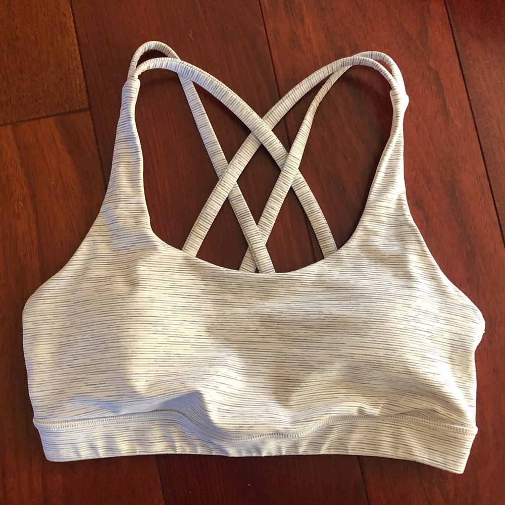 Lululemon Criss Cross Back Sports Bra in Gray